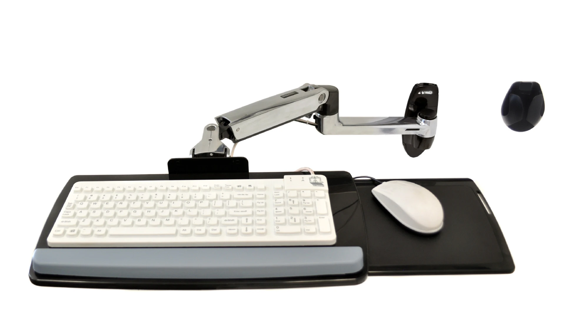 Imagen 6: Soporte de elevación de teclado montado en la pared, base de teclado con brazo telescópico