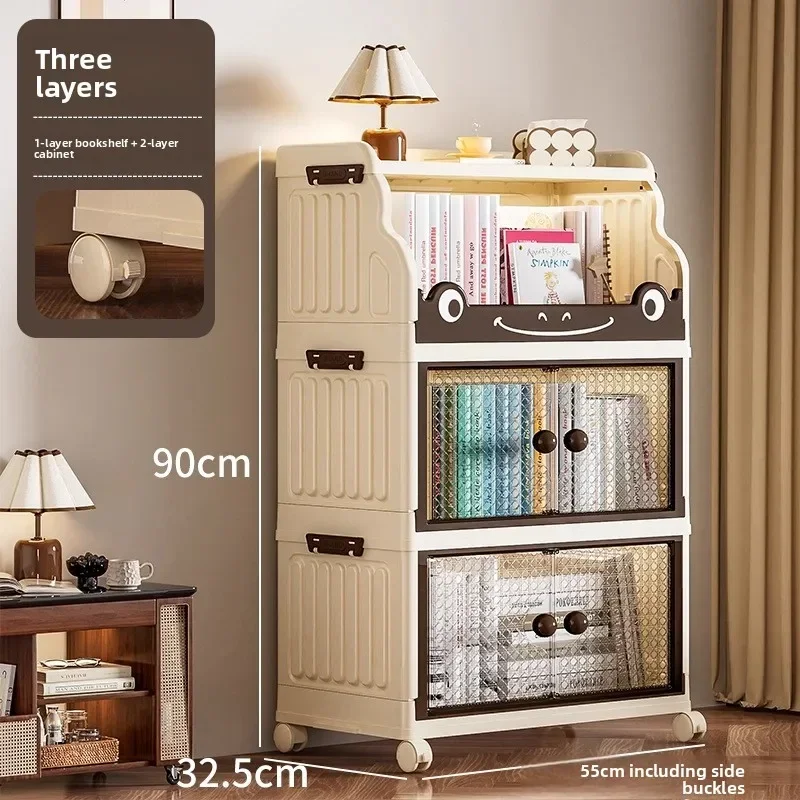 Stable Children's Bookshelf Floor Shelf Household Storage Shelf Large Capacity Organizing Locker