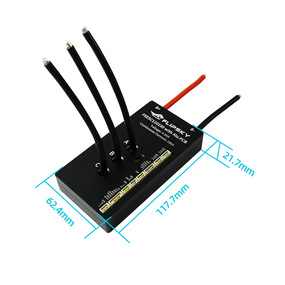 Flipsky FSESC 110100 Высоковольтный 110 В с алюминиевой печатной платой на основе VESC для боевого робота, доски для серфинга, робота AGV