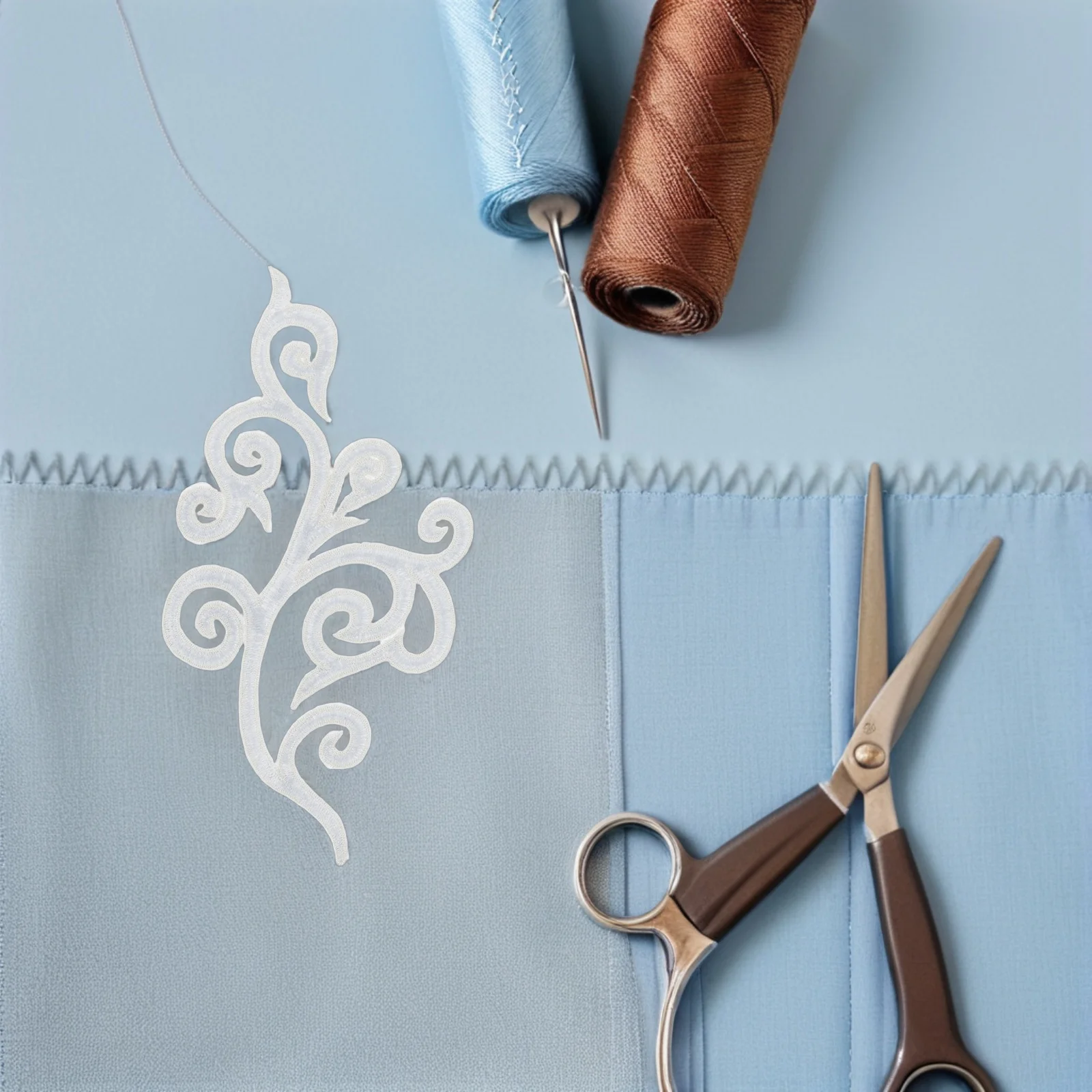 

Embroidered Applique Patches Cloud Wave Pattern Iron On Sew On Badges For Wedding Gown Cheongsam Dress Shirt Borders Stage