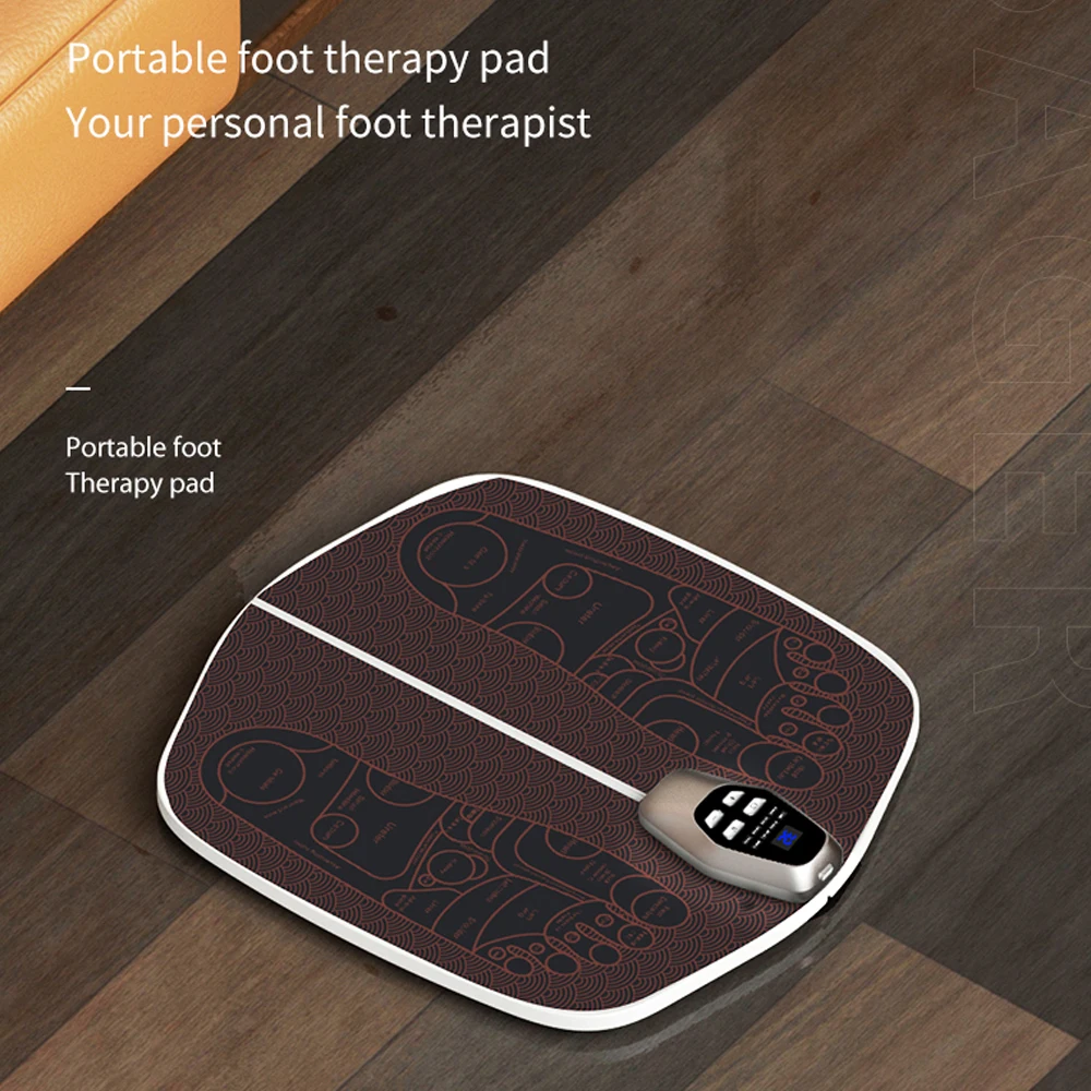 Electric EMS Foot Massager Pad Micro-current Pulse Acupuncture Point Feet Massage Mat Muscle Stimulation Device Relief Pain