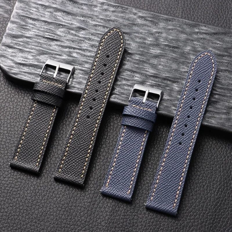 for Seiko Leather Watch Band 18mm 19mm 20mm 22mm Cowhide Leather Watch Strap  Vintage Handmade Wristbelt Soft Men Women Bracelet image 2