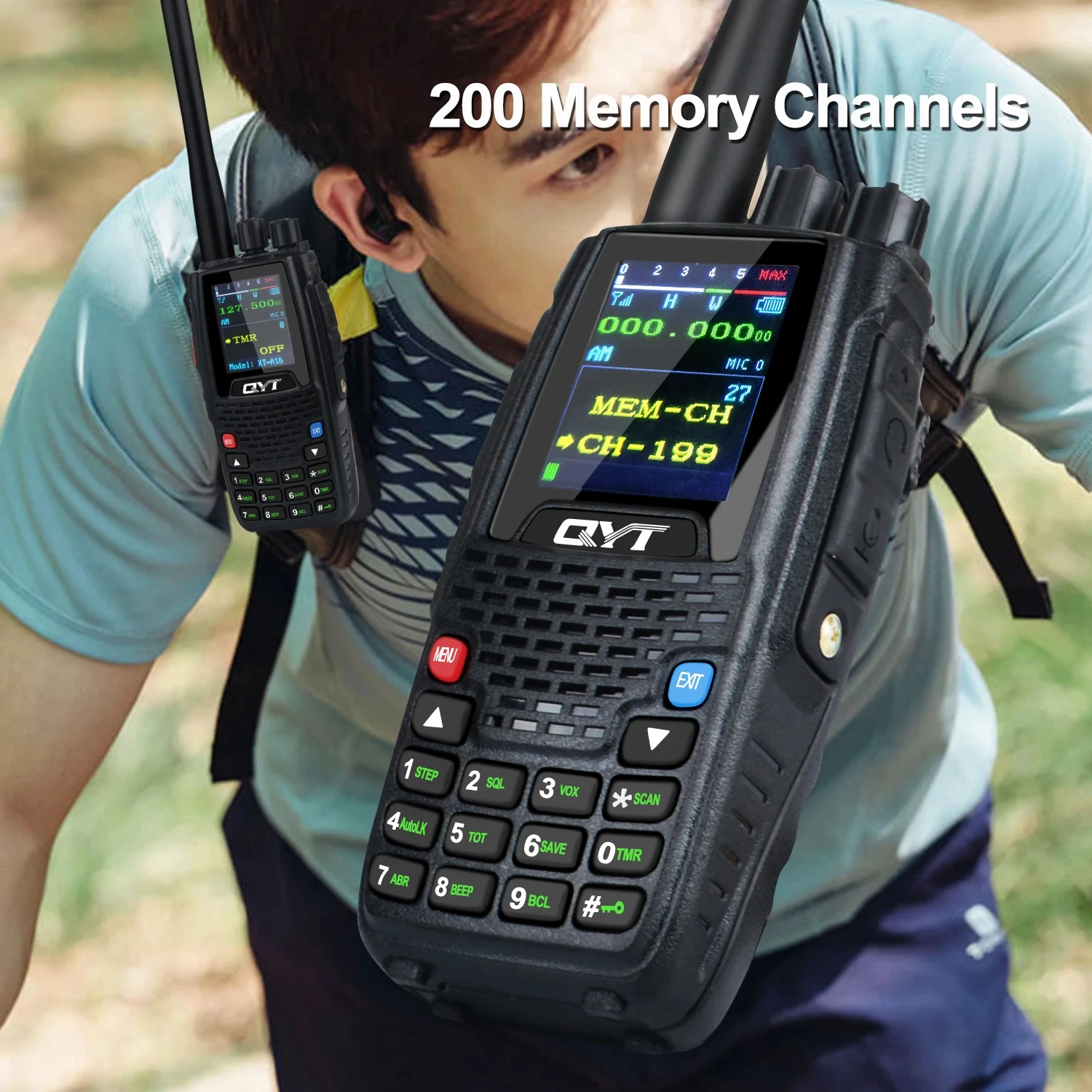 QYT KT-A16 6W 118-136MHz Aviation Transmitter Band Radio NOAA Weather Long Distance Handheld VOX Transmit Air HT Walkie Talkie