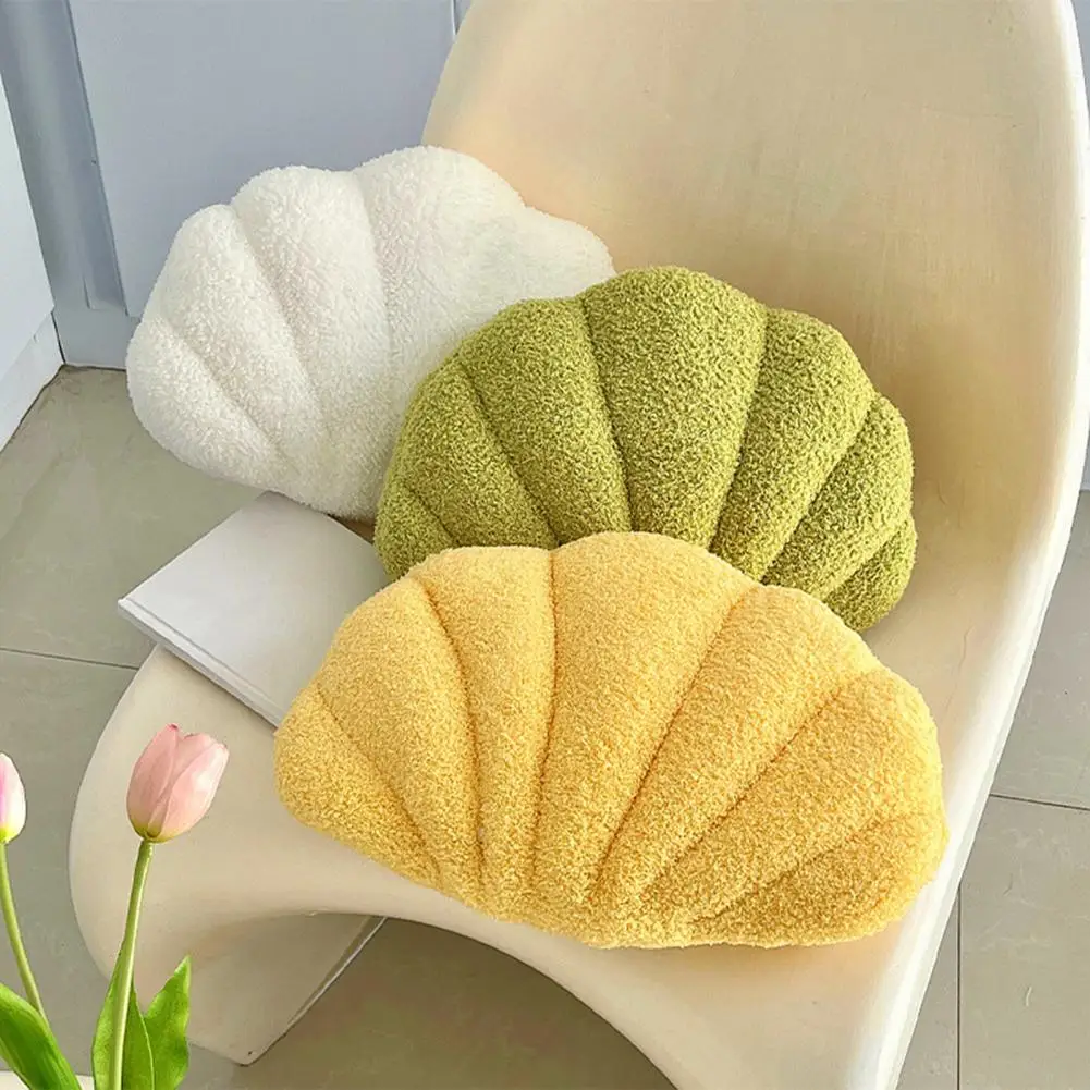 35*25cm Shell Shaped Throw Pillow Decorative Plush Cushion Super Soft Wear Resistant Friendly To Skin Pillow Sofa Room Decor