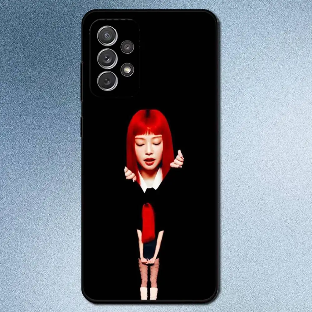 حافظة هاتف Kpop Ruby J-Jennie Kim لهاتف سامسونج S25، S24، S21، S22، S23، S30، Ultra، S20، Plus، Fe، Lite، Note، 10,9,5G غطاء أسود #3