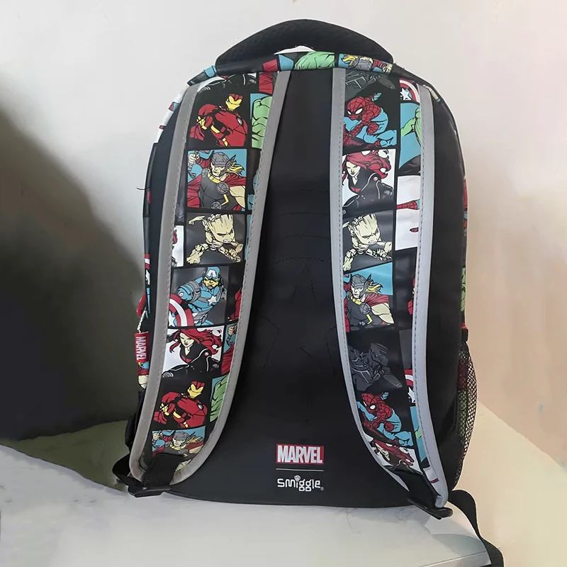 Marvel Smiggle School Bag Superhero Boys Backpack Iron Man Spiderman Student 6-12 Years Old Lightweight Load-reducing Backpack