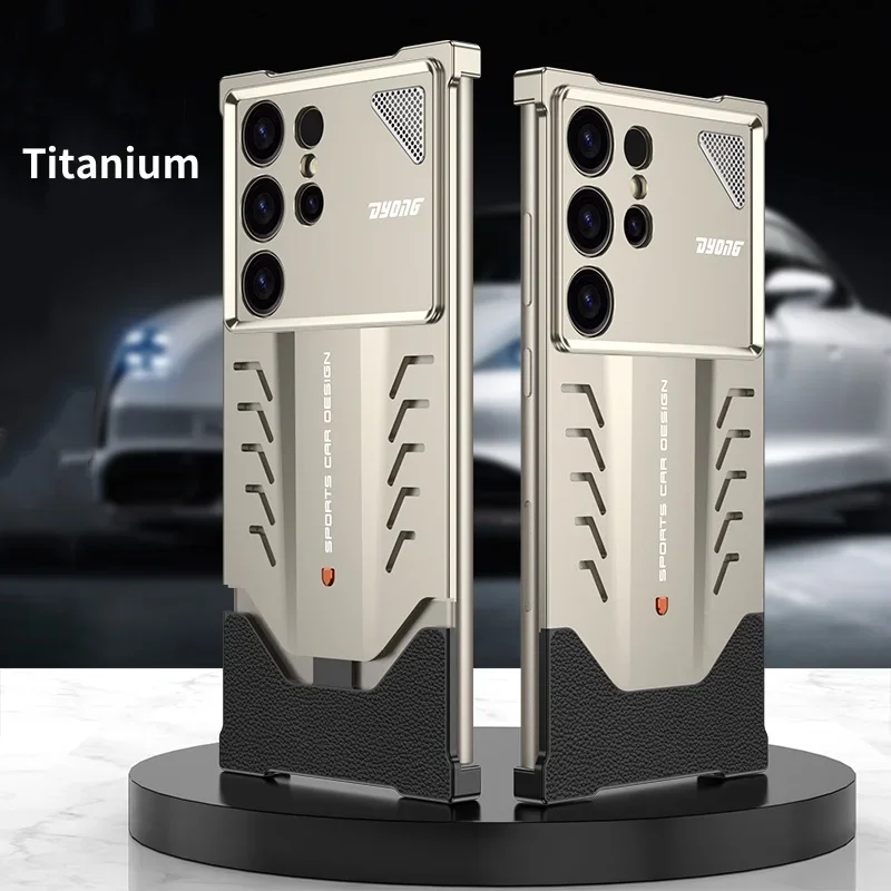 

Samsung Galaxy S25Ultra металлический чехол из алюминиевого сплава с рассеиванием тепла для Samsung Galaxy S24Ultra, форма спортивного автомобиля, металлический чехол для телефона