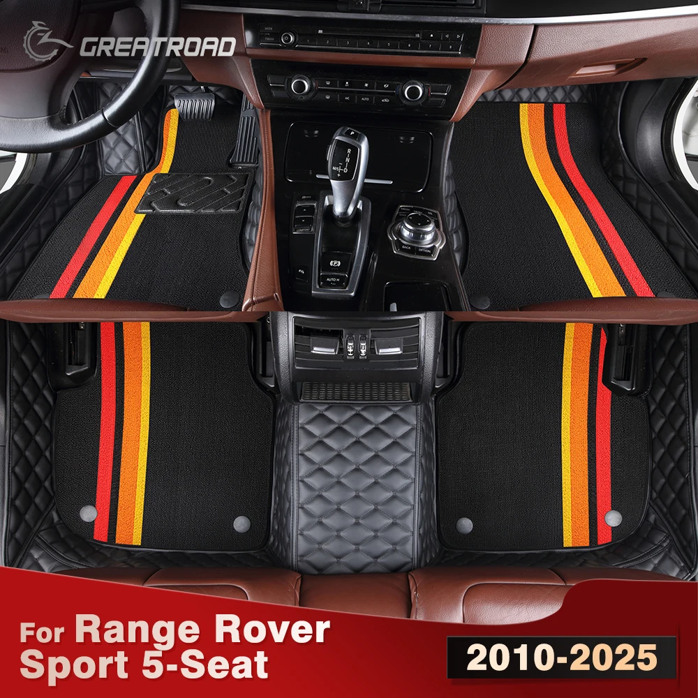 

For Land Rover Range Rover Sport (5-Seat) 2010-2025 Double Layer Car Floor Mats Custom Auto Carpet Cover Interior Accessories