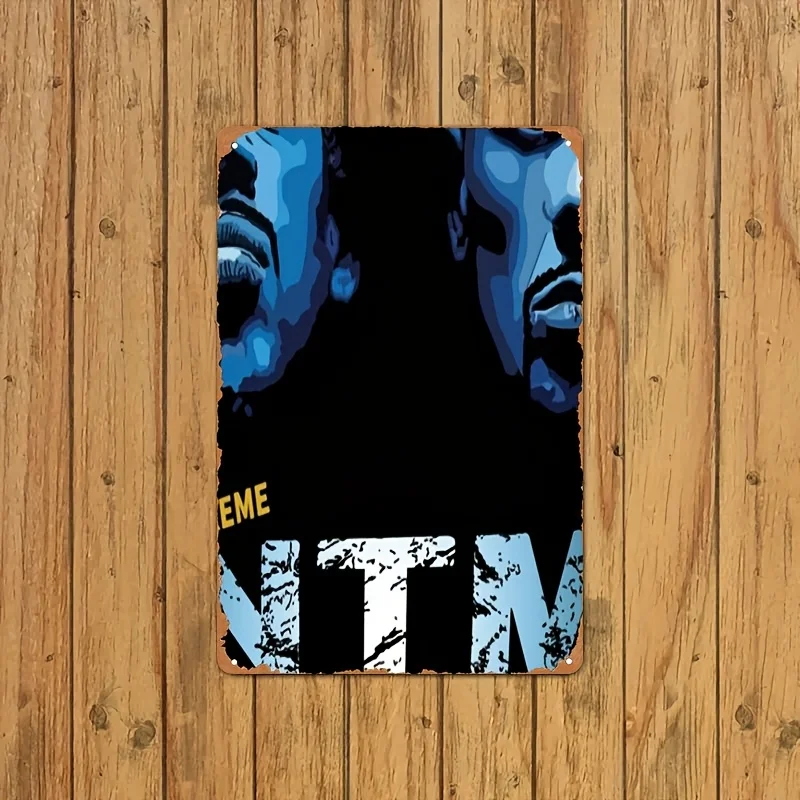 -Inspired Iron Wall Art Plaque -  Retro Metal Tin Sign with 