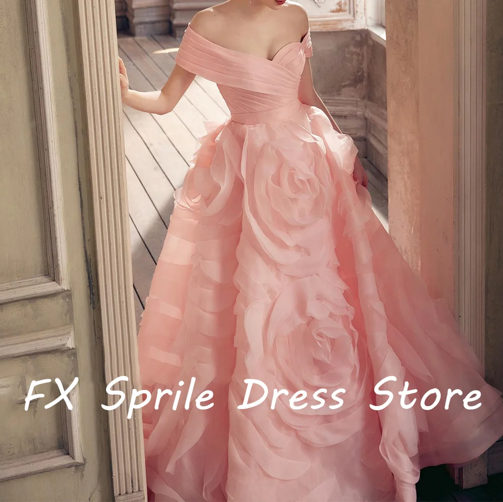 Customized A-Line Sweetheart Off the Shoulder Evening Dresses Lace Up Back Organza Sleeveless Floor Length Vestido De Noche 2024