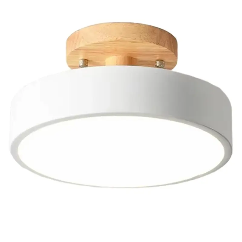 

2025 Trend Ceiling Lamps For Entrance Hallway Balcony Dining Room Study Bedroom Light Bathroom Wood Round Clockroom Industrial L