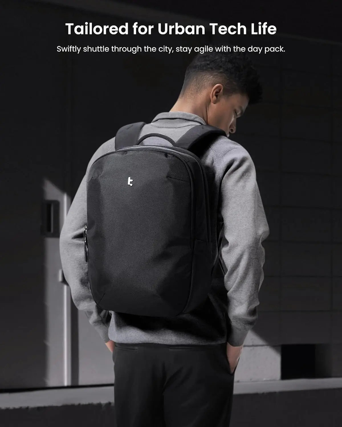 Laptop Backpack Minimalist Daypack UrbanEX T65 A City Pack for Daily Commute Work Water resistant Cordura Ballistic Nylon 20L