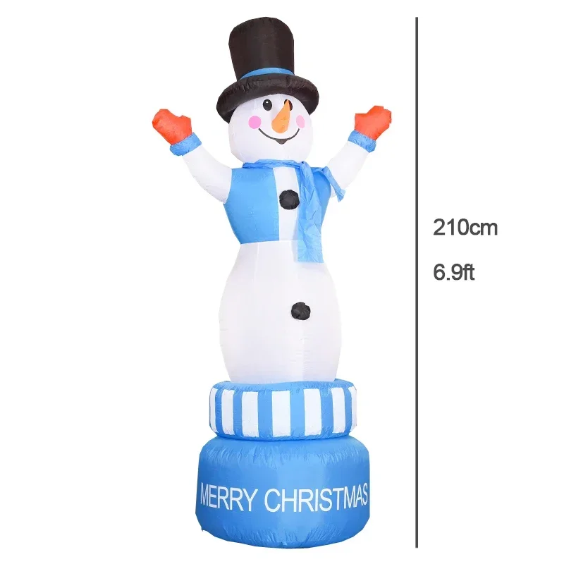 360° Rotating Inflatable Snowman Christmas Inflatables Toy Blow Up Outdoor Decorations for Yard Garden Lwan Holiday Party Decor