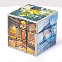 Funny Italian Brainrot Themed 3x3 Puzzle Cube Tung Tung Tung Sahur Tralalero Tralala Rubik's Cube Brain Teaser Educational Toy