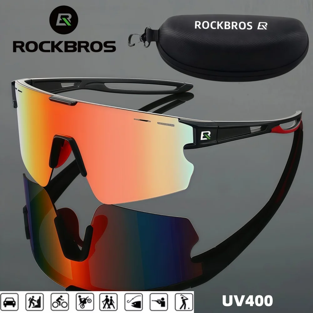 Bild 3: ROCKBROS Fahrradbrille für Herren und Damen, UV400, erweitert das Sichtfeld, klare Sicht, geeignet zum Radfahren, Autofahren, Jagen usw.