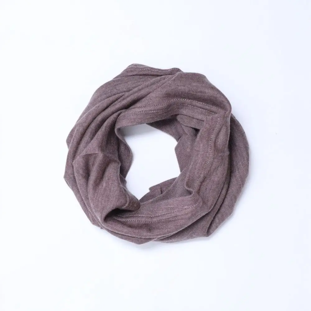 Merino Wool Neck Warmer Seamless Scarf Winter Outdoor Sports Face Shield Breathable Hiking Cycling Headwear Soft Unisex