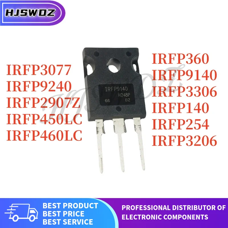 5pcs IRFP254 IRFP140 IRFP360 IRFP460LC IRFP450LC IRFP9140 IRFP9240 IRFP2907Z IRFP3206 IRFP3077 IRFP3306 TO-247 MOS FET New