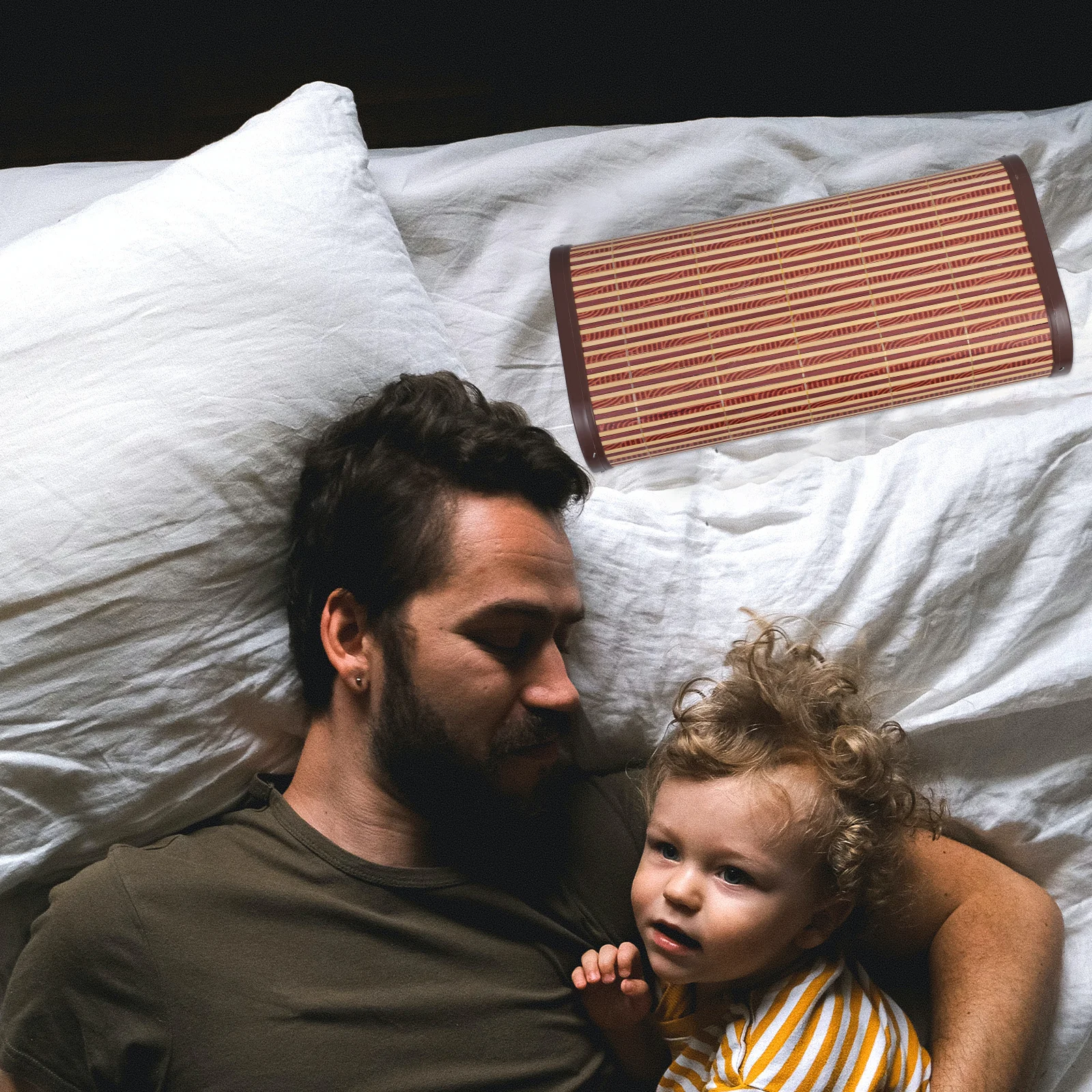 

Bamboo Cooling Pillow Elderly Neck Support Ergonomic Hollow Woven Sauna Sweat Steam Room Neck Rest Summer Cool Pillow