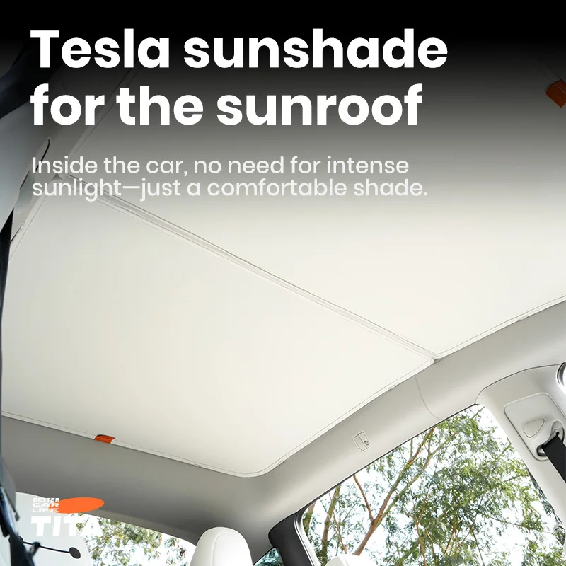 For Tesla Model Y Model 3 sunshadefor the sunroof Double-layer material for effectivesun protection and cooling