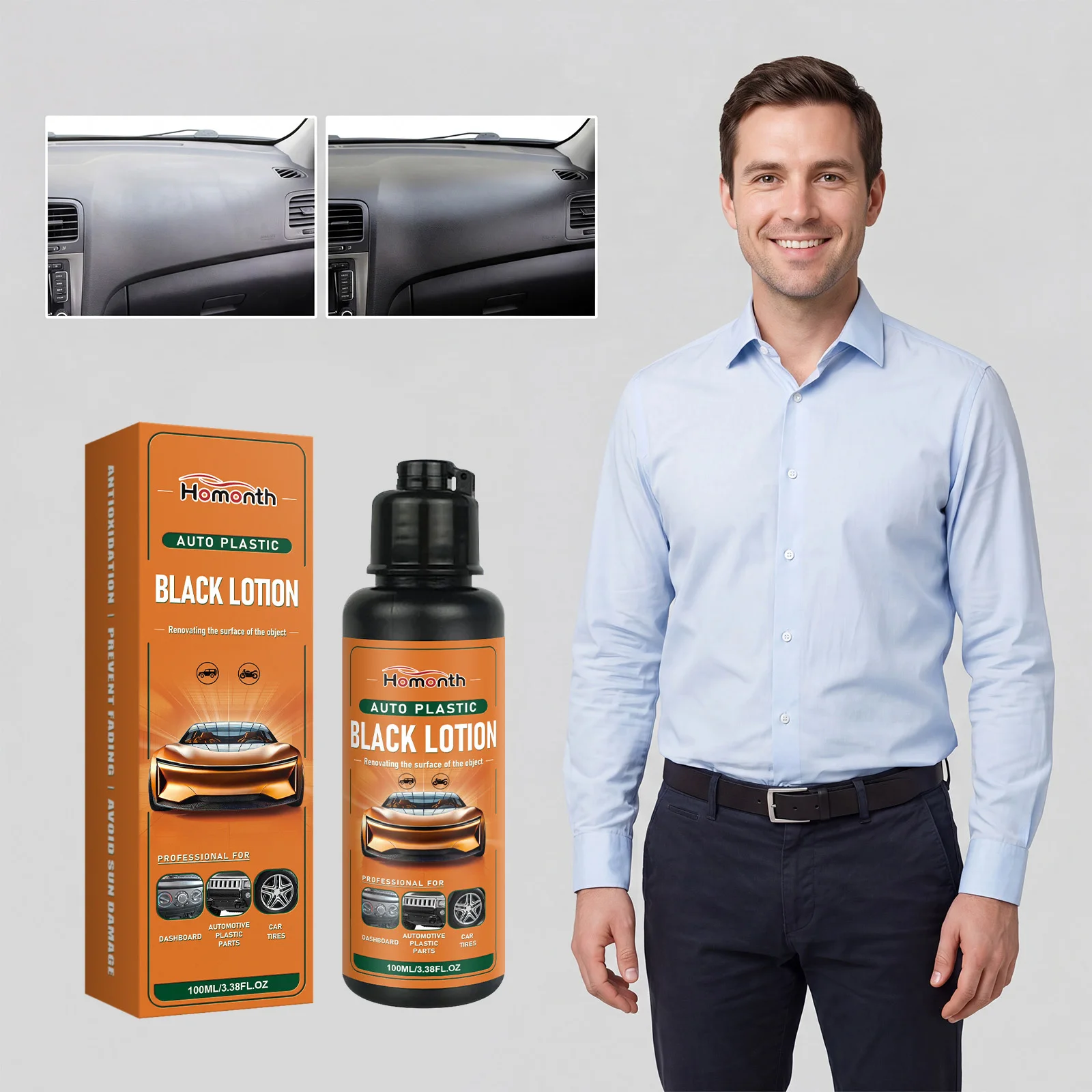 

100ML Effective CarInterior Cleaner Plastic Care All-Purpose Deep Cleaning Lotion Safe Auto Detailing Supplies for Car