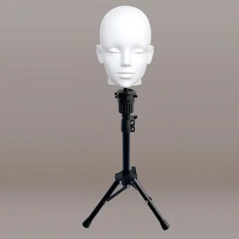 Wig Head Model Mannequin Dummy Wig Glasses Hat Display Stand Rack Hairpieces Stand Holder  Head Model Wig Display with Stand