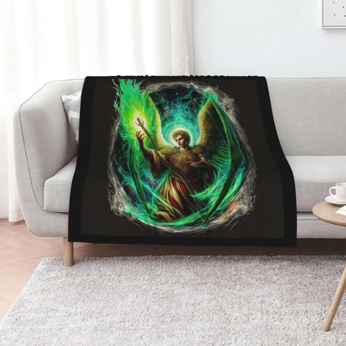 

Saint Raphael Archangel - Angel of Healing - Christmas gift Throw Blanket Summer Beddings Flannels Winter beds Blankets