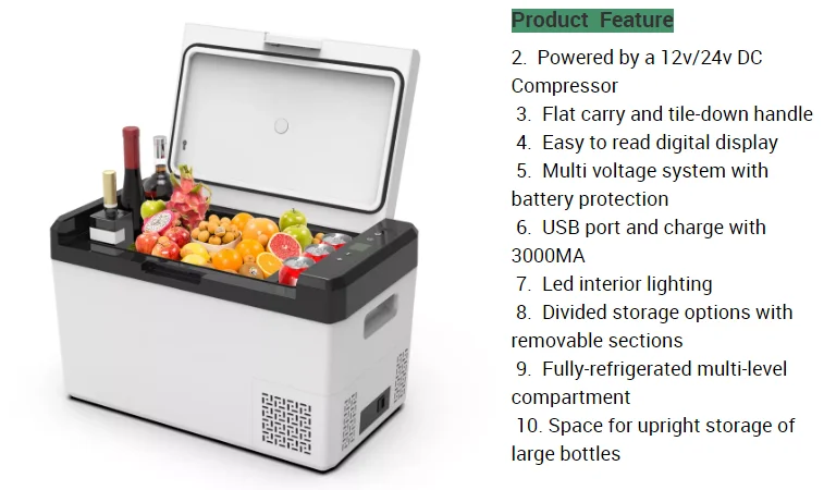 25L APP Controle Carro Geladeira 12V Portátil Geladeira Carro Auto 12V DC Cooler para Caminhão Barco Festa Camping