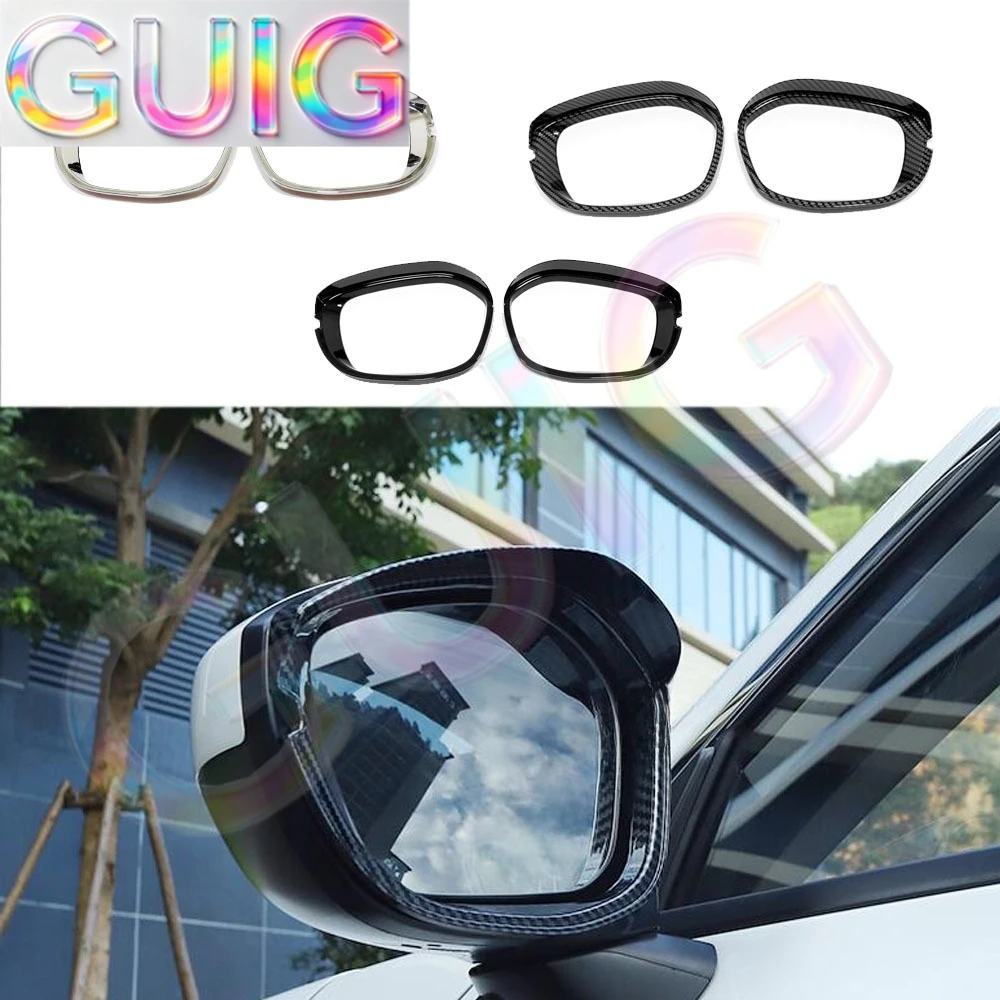 Side Rearview Mirror Eyebrow Cover Trim ABS Plastic Car Accessories Exterior Decoration For Honda Civic 11th Gen 2022 2023 2024