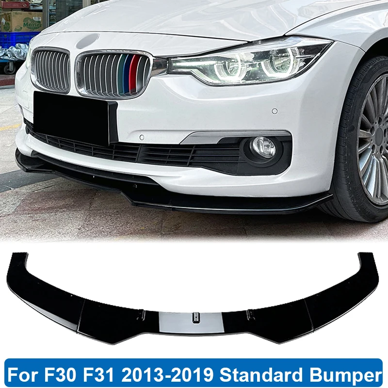 

Front Bumper Lip For BMW 3 Series F30 F31 2013-2019 Standard Bumper ONLY Side Splitter Diffuser Body Kit Guards Car Accessories