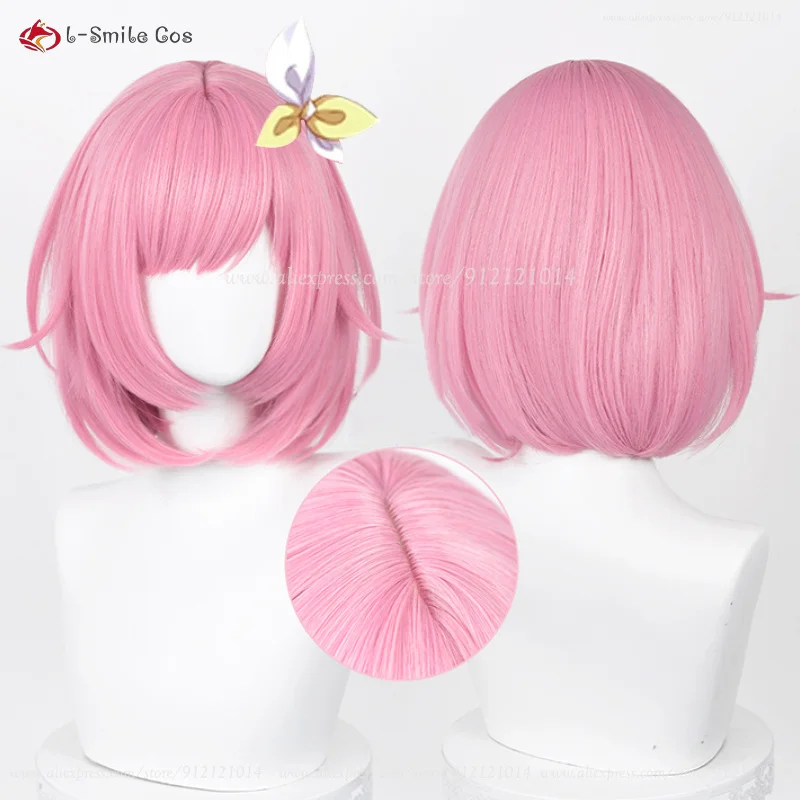 

Anime Ootori Emu Cosplay Wig 34cm Short Pink Emu Wigs Heat Resistant Synthetic Hair Women Halloween Party Wigs + Wig Cap