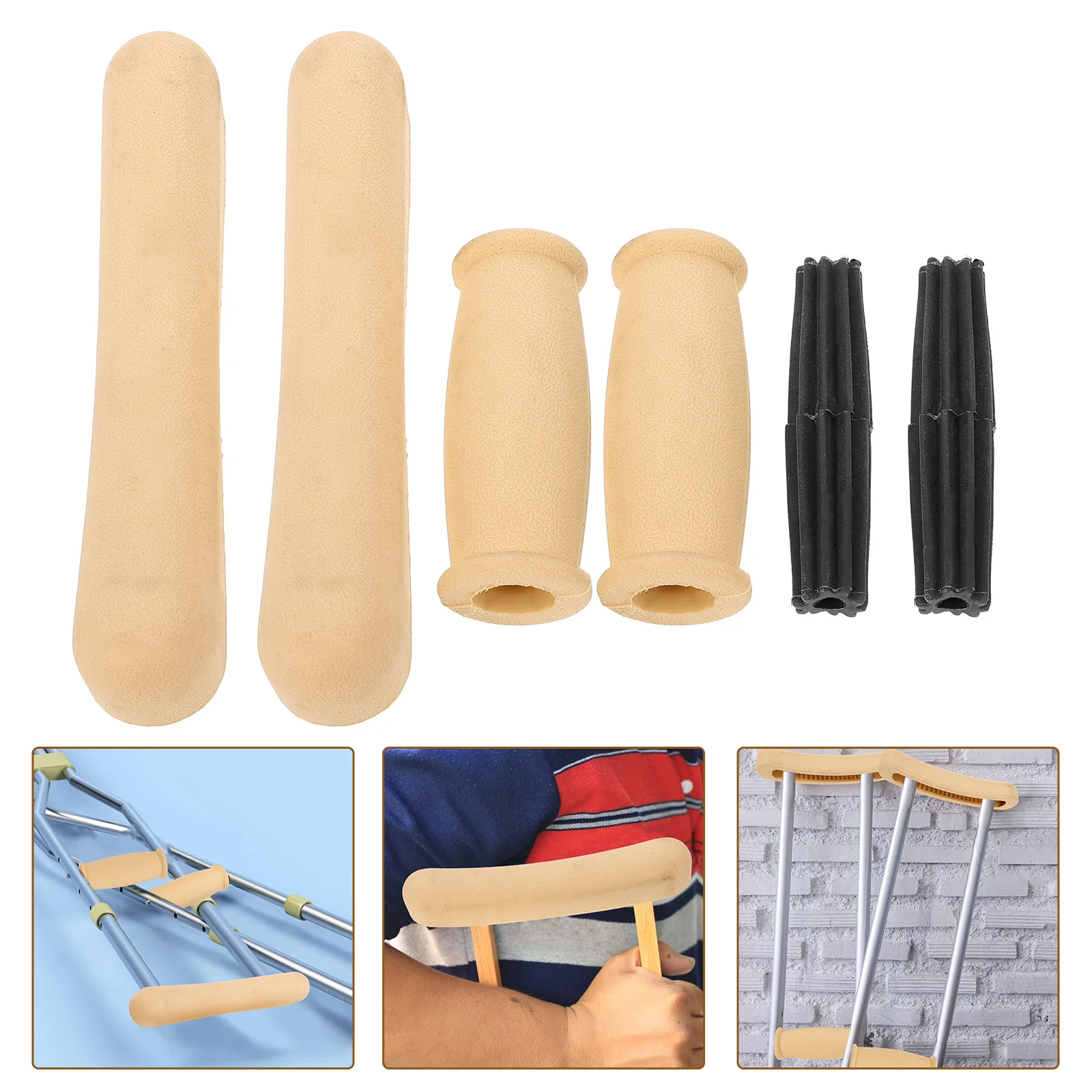 

Armpit Crutch Accessories Rubber H Underarm Pad Durable Non Slip Walking Stick Ends Crutches Pads Mats Grips Replacement