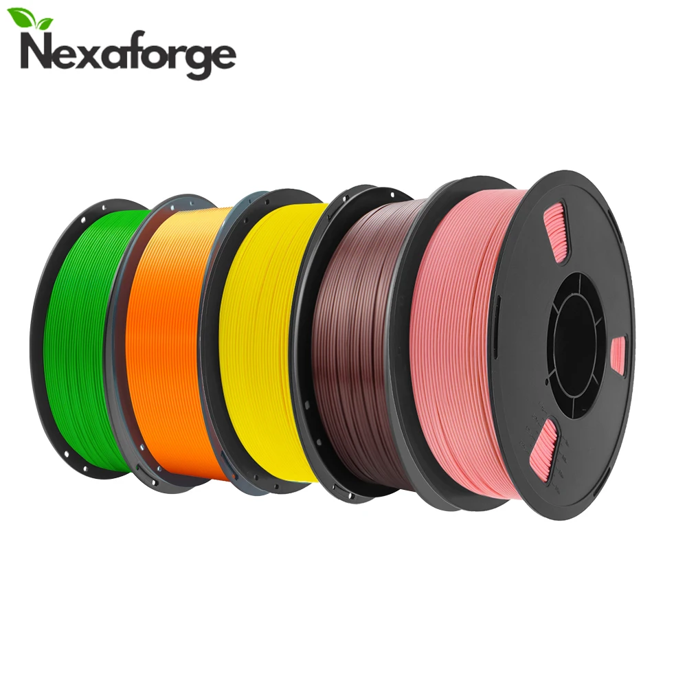 Nexaforge PLA PETG Filament 1.75mm Multicolor Bundle 5-Pack (5KG), 3D Printer Filament Beginner Friendly Easy Printing, 5 Rolls 1kg Spool, New Color, Local Free Shipping