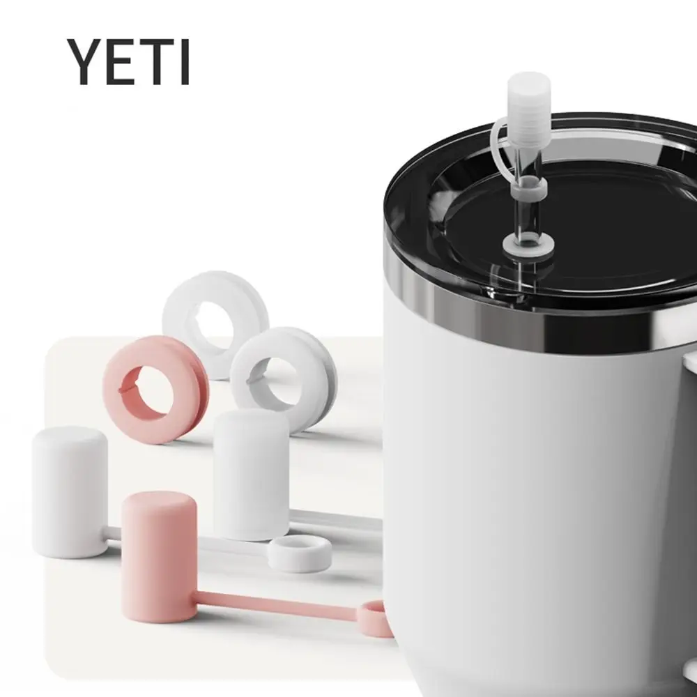 Silicone Straw Tips Cover Covers Cap Toppers for Yeti/ Cup 40oz/ 30oz Dust-Proof Reusable Straw Tips Lids  Accessories