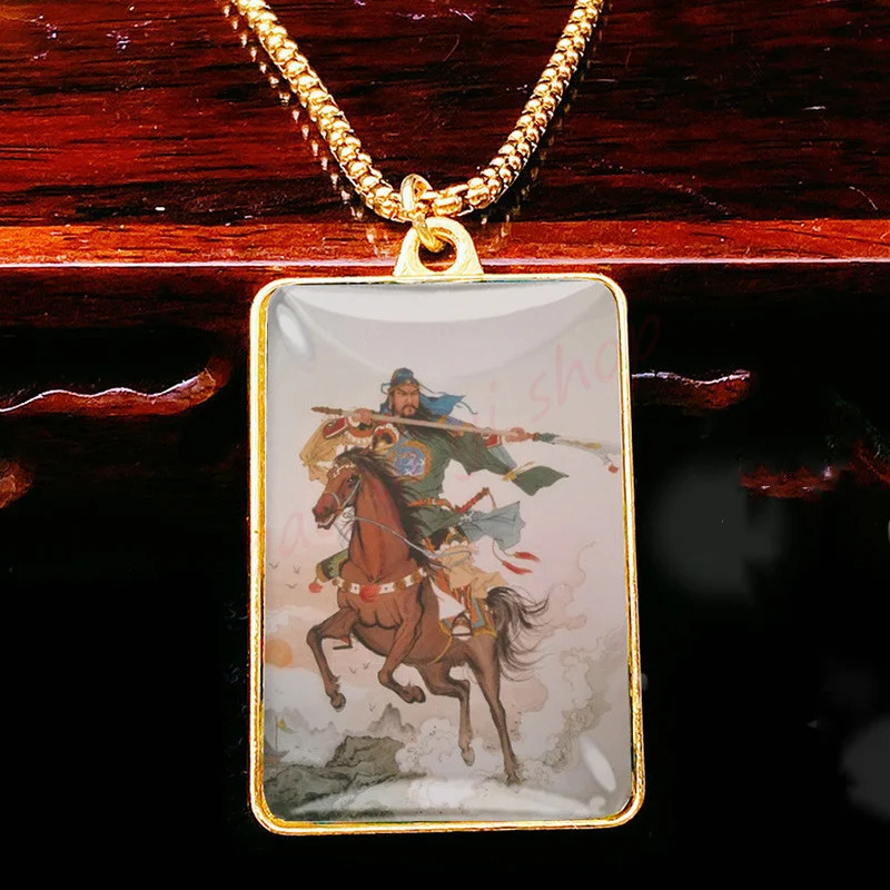 The God of wealth Guan Gong pendant,  Zhenzhai God of wealth,  Taoist male and female necklaces, amulets, mascots