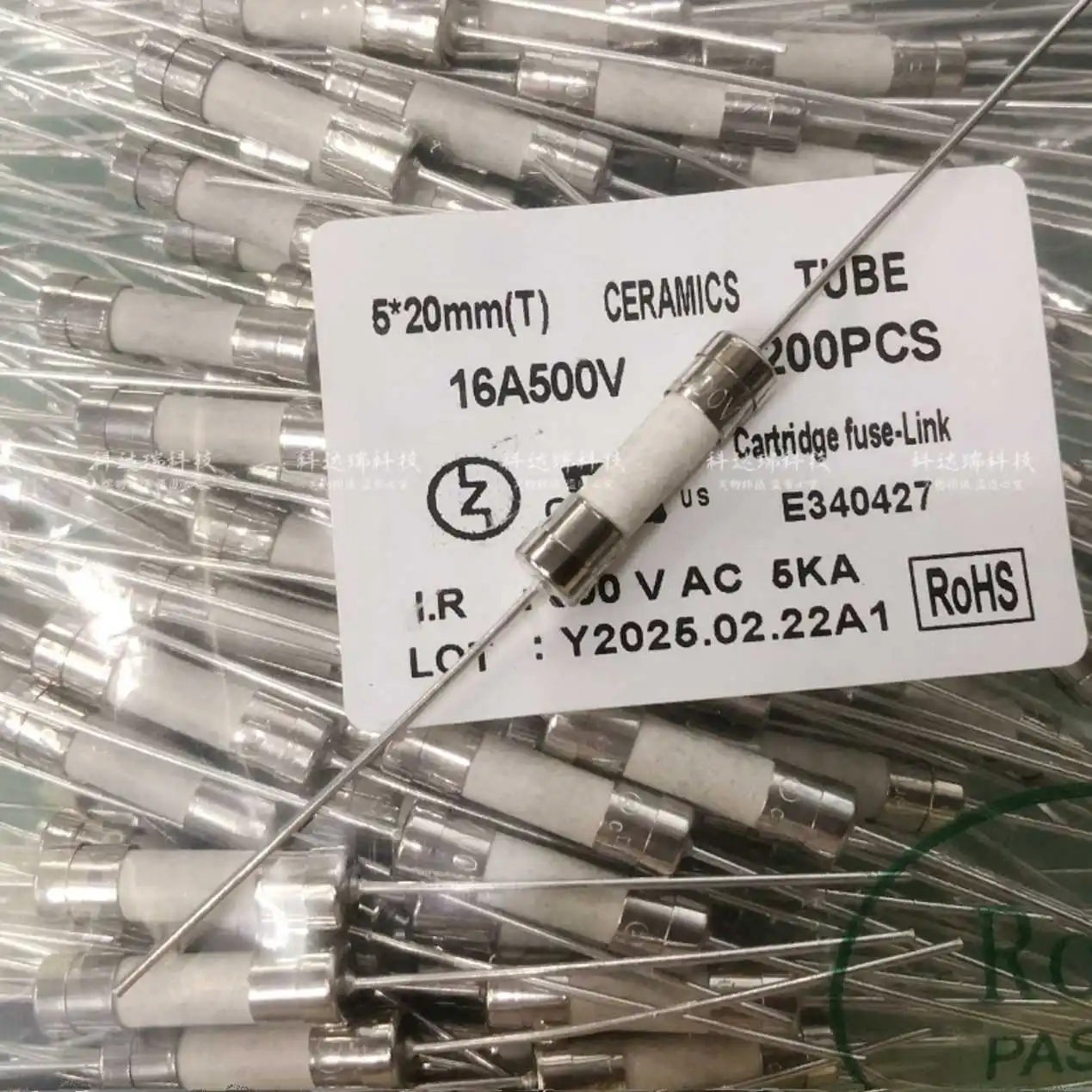 20pcs/ 5*20 500V 10A/16A/20A/25A Ceramic Insurance Ribbon Pin Factory Quality Guaranteed