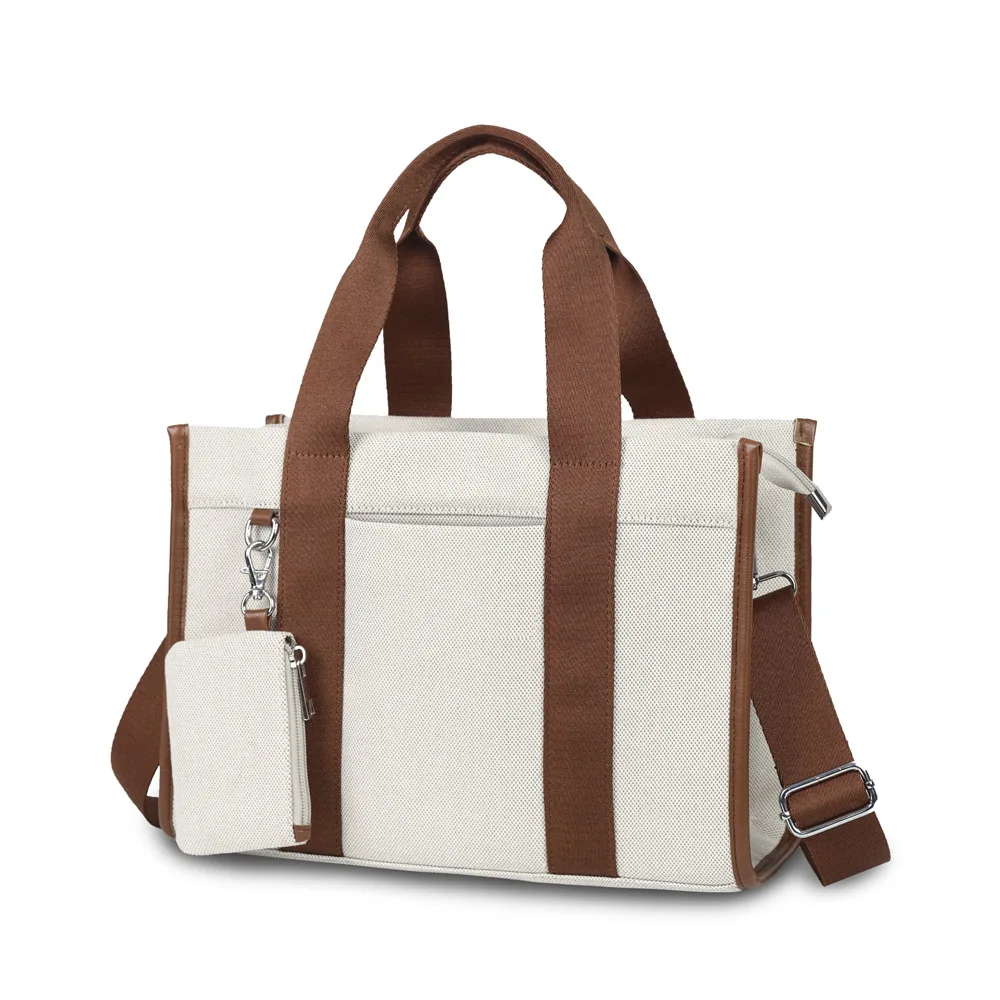 

Women's Tote Bag - Large Capacity Canvas Work Commuter Bag - Minimalist Design with YKK Zipper