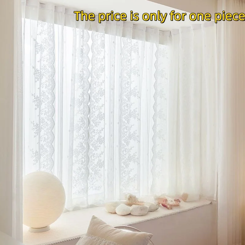 1pc Magic Tape Curtains, No Drilling Installation, Self-Adhesive Sheer Curtain, Light-Transmitting Privacy, Living Room Bedroom