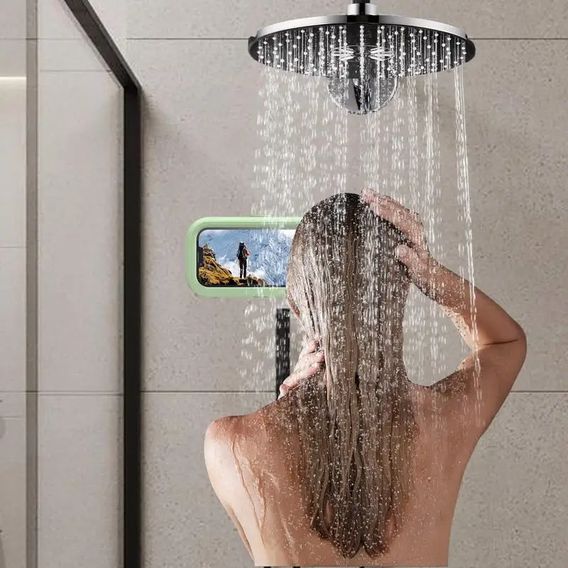 

Shower Phone Holder Waterproof Showerproof Phone Holder Touchscreen 360 Degree Adjustable Anti Fog Stand For Home Bath Pool