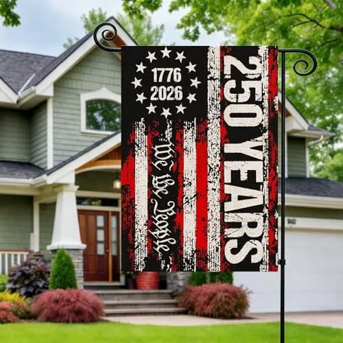 American Anniversary Patriotic Garden Flag Outdoor Decor Yard House Double Sided UUI GGX