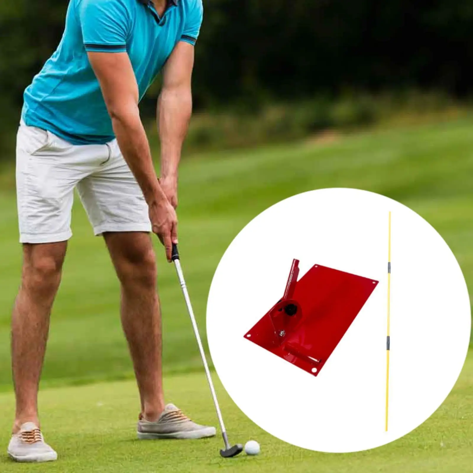 

Golf Alignment Stick Set, Golf Swing Training Exercise, Golf Training, Tools Practice Plate for Golf Activities Outdoor