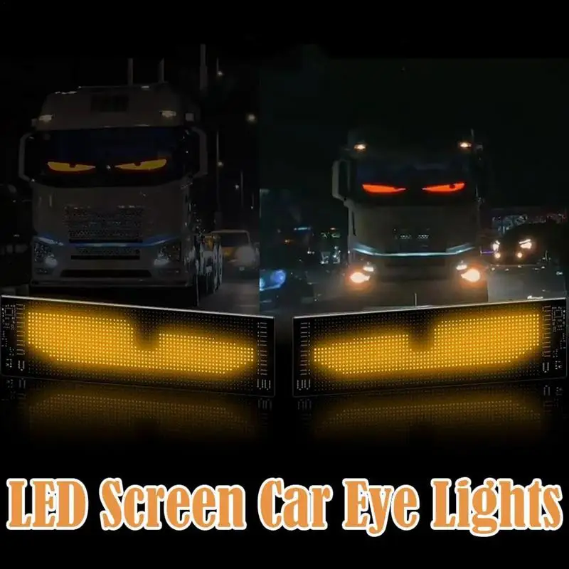 Eye Lamp Soft Screen For Car Soft Screen Devil Eyes Car Lights Programmable Flex Car Display Funny Eye Light Signs For Stores