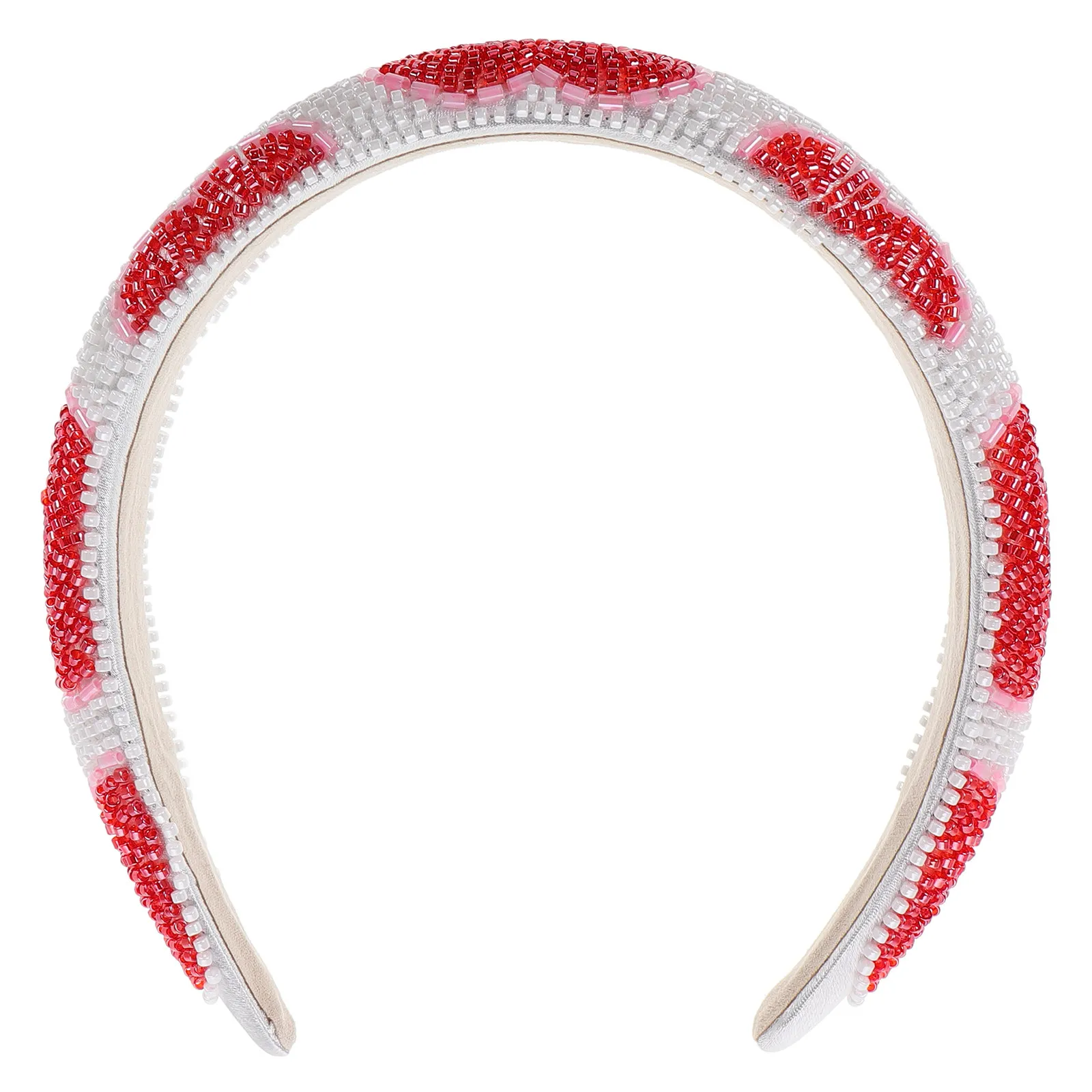 

Повязка на голову с бусинами в форме сердца, высокая корона, нескользящая, для Дня святого Валентина, свадебная, модная, женская повязка на голову с бусинами