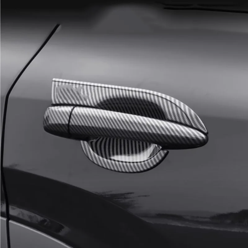 Dla Nissan Pathfinder 2024 Samochodowe akcesoria zewnętrzne ABS Włókno węglowe Boczna osłona klamki Drzwi Miska Obudowa Naklejki wykończeniowe