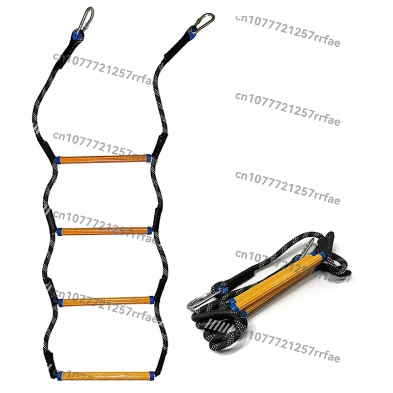 

4 Step Boat Rope Ladder, Marine Rope Ladder for Inflatable Boat Kayak Motorboat Canoeing, Portable Rope Boarding Ladder