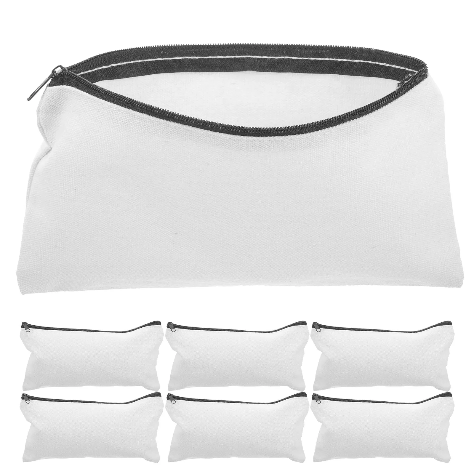 

10Pcs Canvas Pen Pouch Blank Pencil Case Portable Large Capacity Stationery Bag DIY Pen Storage Bag Student Pouch