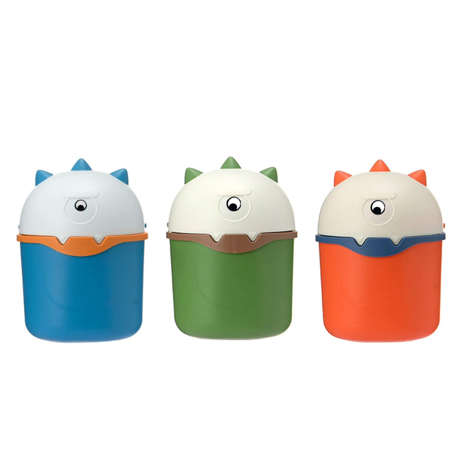 HOT Cute Cartoon Garbage Basket Cute Flip Trash Can Wastebaskets for Kitchen Bedroom Living Room