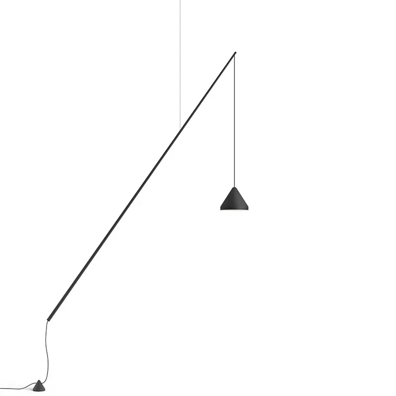 

Simple modern style leisure large space villa living room linear fishing floor lamp exhibition hall chandelier