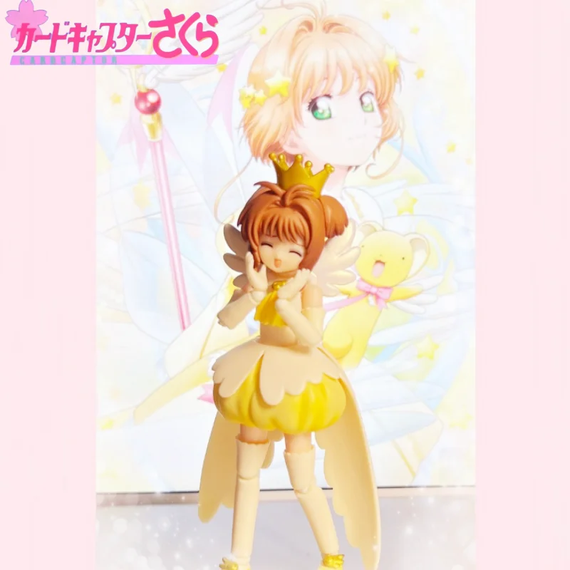 Bandai Original Shf Cardcaptor Sakura Anime Figure Kinomoto Sakura Action Figure Toys For Kids Gift Collectible Model Ornaments