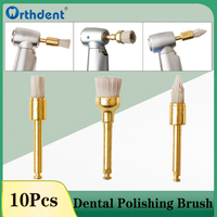 10Pcs Dental Polishing Brush Flat Sharp Bowl Type Aluminum Polisher RA 2.35mm Fit for Contra Angle Handpiece Dentistry Lab Tool