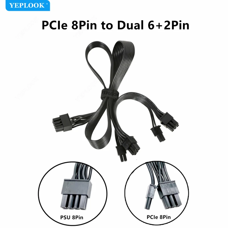 Modulaire voedingskabel voor Gigabyte P750GM, P850GM, P1000GM Power, GPU PCIe 8Pin 6+2Pin, CPU 4+4Pin, SATA Molex IDE 4Pin, ATX 24Pin